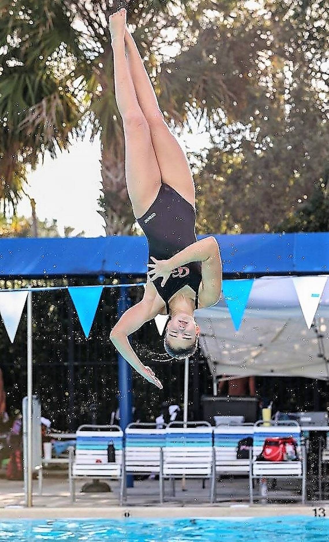Cardinal Gibbons freshman diver Juliet Radich set a state record in 1-meter springboard at the region championships.