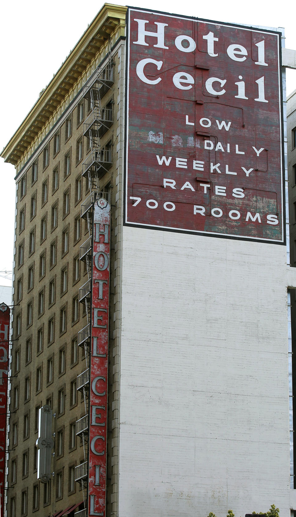The Cecil Hotel in 2013 - Credit: AP Photo/Nick Ut, File