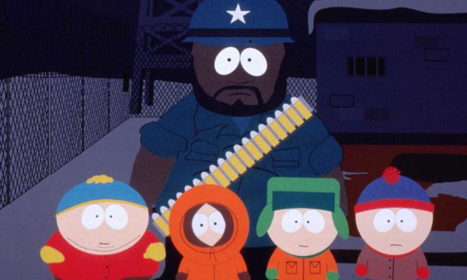 South Park line up, Kenny second from left