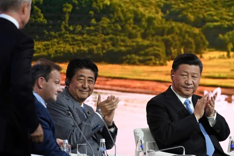 Japan's Prime Minister Shinzo Abe and China's President Xi Jinping both attended the Eastern Economic Forum in Vladivostok in September