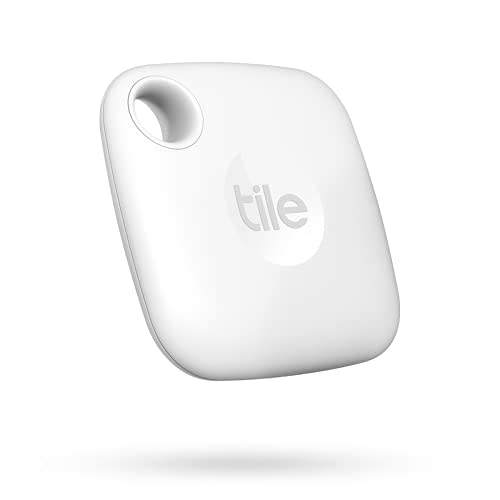 Tile Mate 1-Pack, White. Bluetooth Tracker, Keys Finder and Item Locator; Up to 250 ft. Range.…