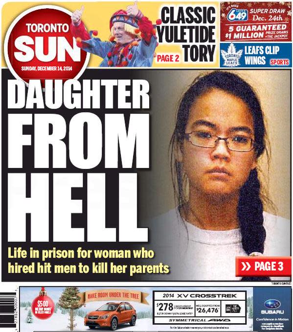 加拿大華裔女性弒親案。