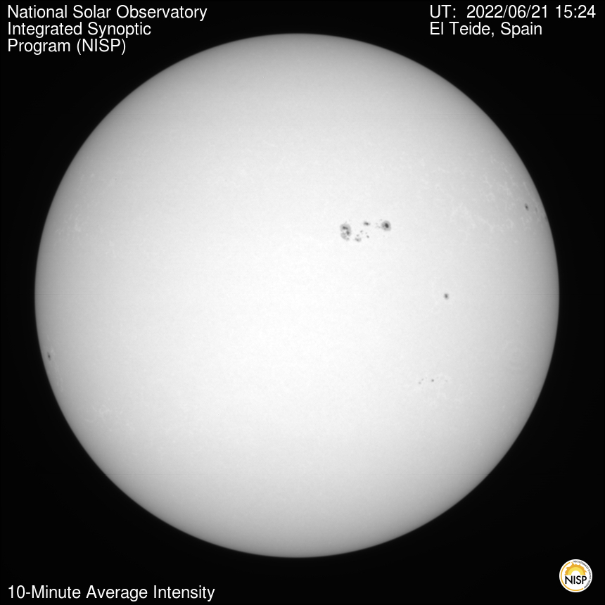 The National Oceanic and Atmospheric Administration's Space Weather Forecast Office tracks sunspot activity.