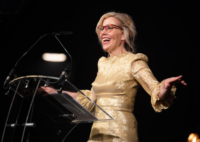 Sally Phillips hosts the National Diversity Awards at Liverpool Cathedral on February 04, 2022 in Liverpool, England. (Photo by Shirlaine Forrest/Getty Images)