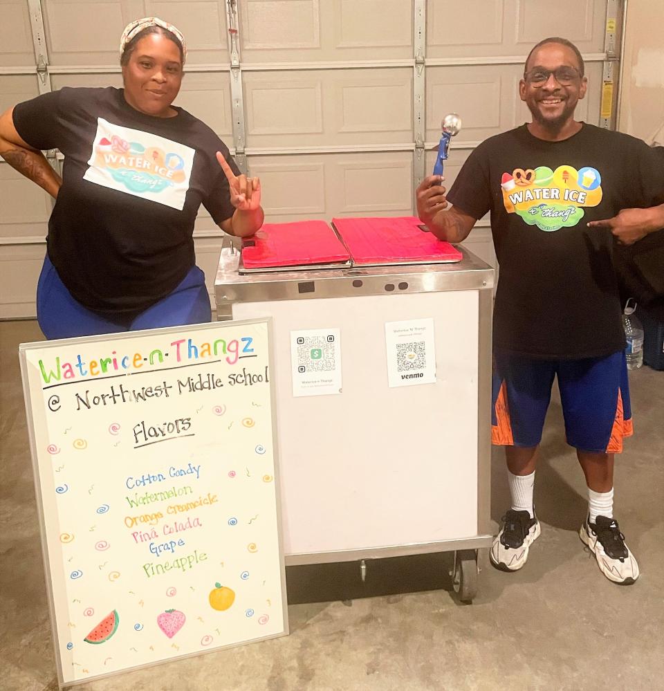 Angel and Rahim Smith, co-owners of Water Ice ‘n Thangz, launched their business with childhood friend Thomas Magood Jr. from their home last September. In May they started selling their sweet treats at CAMPS Chicken in Seymour.