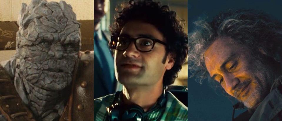 From left: Korg in "Thor: Ragnarok," Taika Waititi as Tom Kalmaku in "Green Lantern," and Waititi as Ratcatcher in "The Suicide Squad."