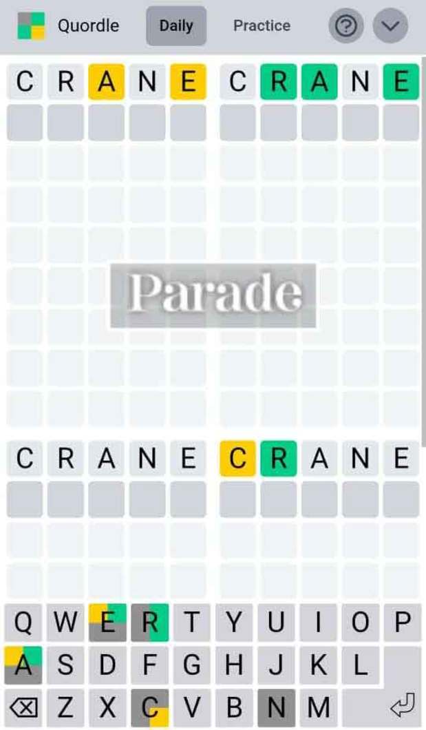 <p>Quordle / Parade</p>