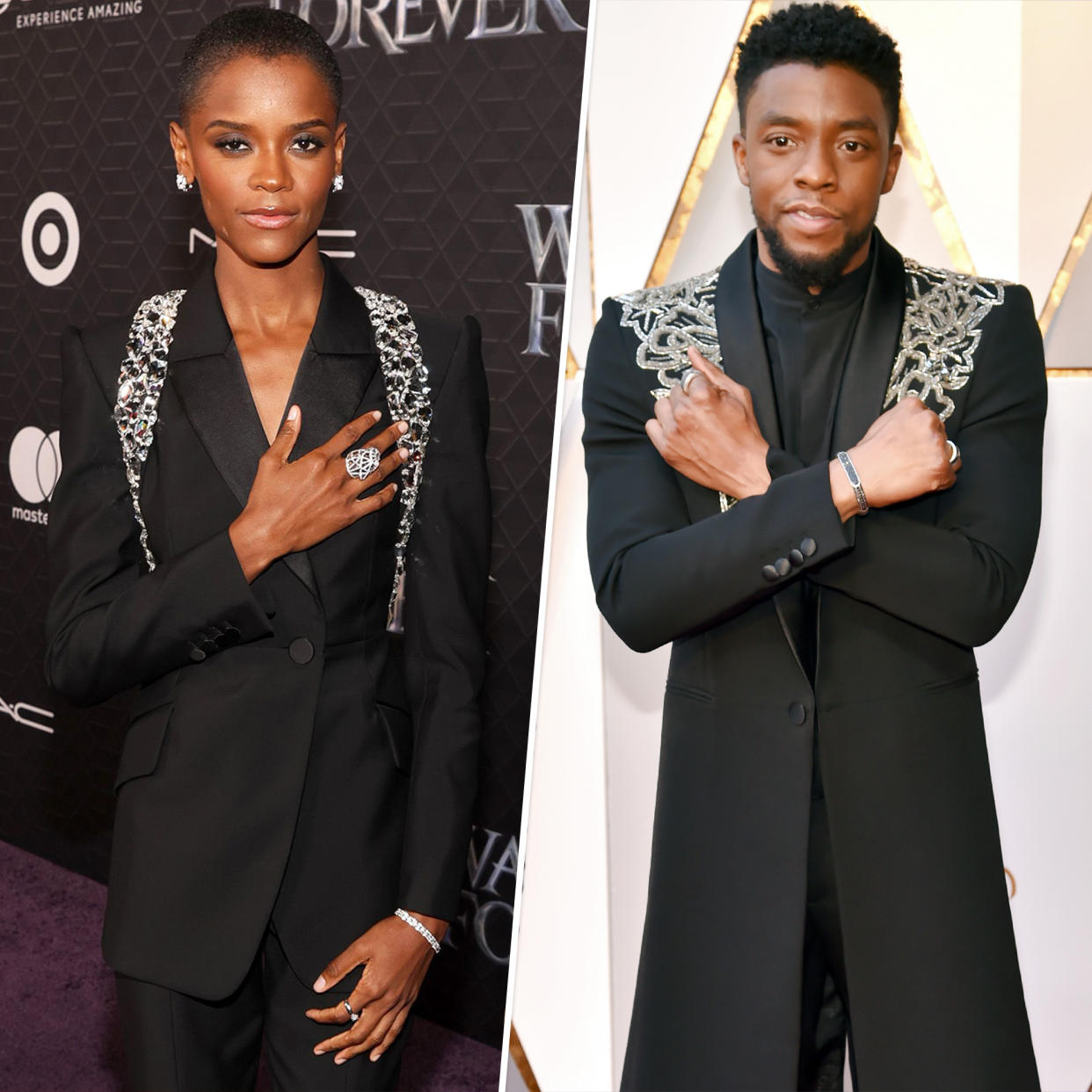 Letitia Wright honors the late Chadwick Boseman at the 