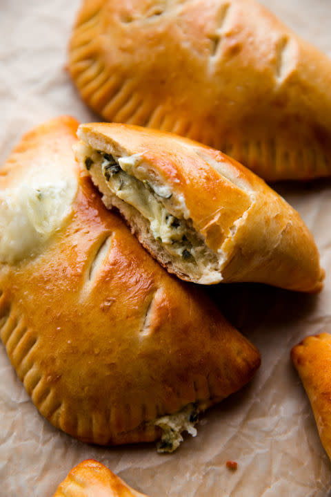 Cheesy Spinach Hot Pockets