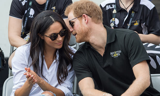 PRince Harry and Meghan Markle at the invictus games.