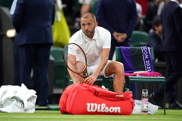 Dan Evans was beaten in four sets