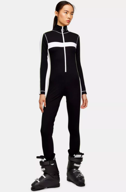 <br><br><strong>Topshop</strong> Black And White All In One Jersey Ski Suit, $, available at <a href="https://www.topshop.com/en/tsuk/product/clothing-427/sno-7149814/black-and-white-all-in-one-jersey-ski-suit-by-topshop-sno-9331119" rel="nofollow noopener" target="_blank" data-ylk="slk:Topshop" class="link ">Topshop</a>