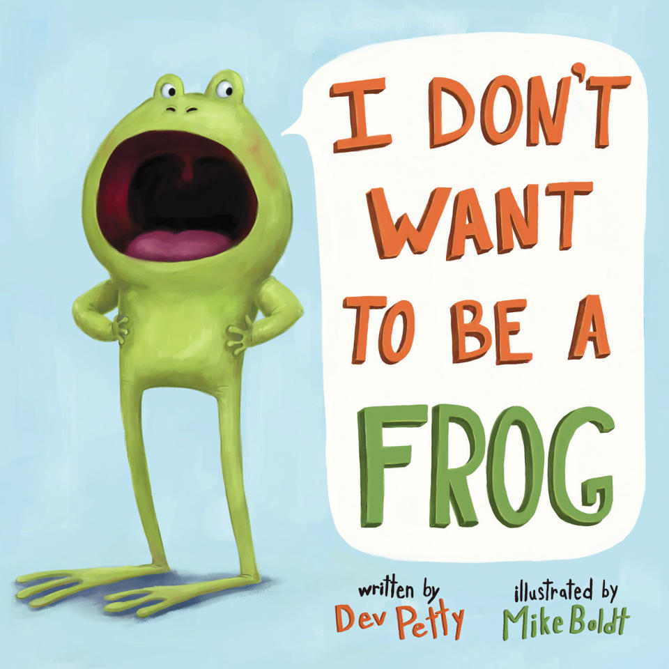 This book is all about self-acceptance as Frog realizes that as much as he wants to be a dog, or cat, or rabbit, he is who he is. Get it <a href="https://www.amazon.com/I-Dont-Want-Be-Frog-ebook/dp/B00NRQLXB4/ref=pd_sbs_351_24?_encoding=UTF8&amp;psc=1&amp;refRID=B59X1FAJR8C2XPE51JT4" target="_blank"><strong>here</strong></a>.