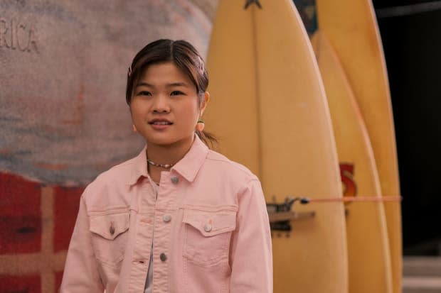 Miya Cech as Sam in the Apple TV+ series "Surfside Girls"<p>Apple TV+</p>