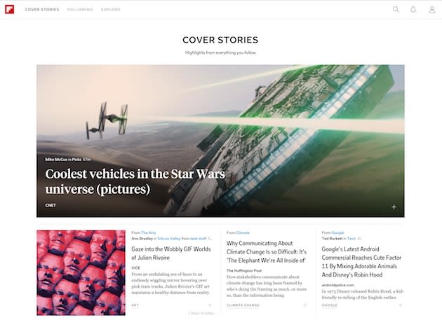 Flipboard Web Cover Stories