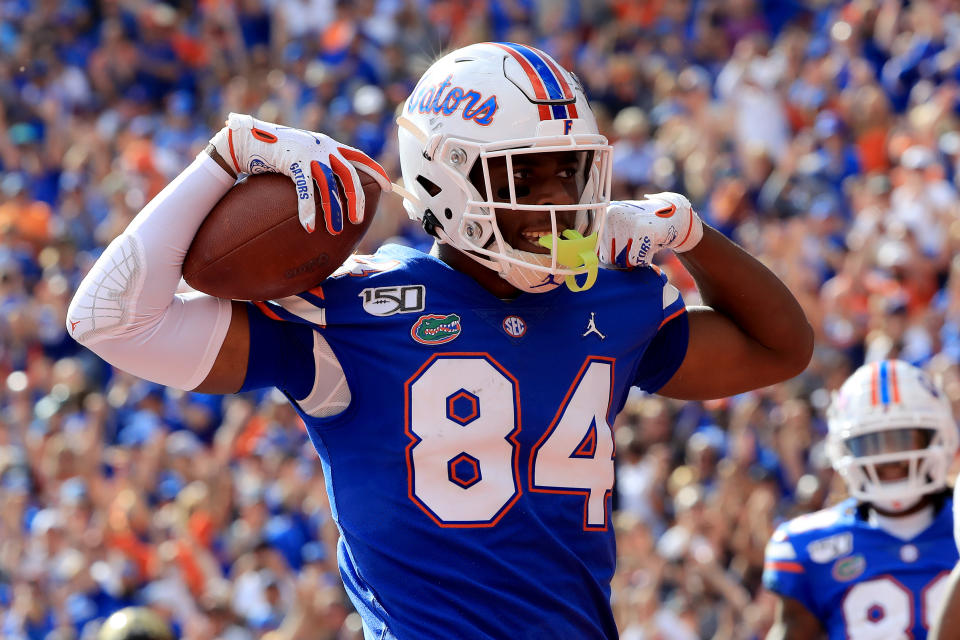 Florida TE Kyle Pitts highlights a great crop at the position in the 2021 NFL draft. (Photo by Sam Greenwood/Getty Images)