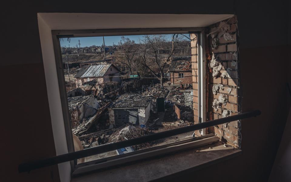 A view of the damaged houses due to a Russian shelling in Bakhmut - Anadolu Agency/Anadolu