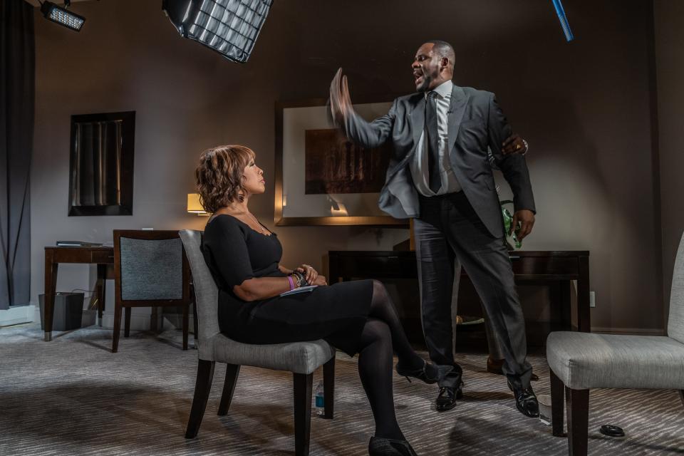 CBS anchor Gayle King interviewed accused singer R. Kelly in Chicago on March 5, 2019, his first TV interview since he was charged with state and federal sex-crimes earlier.