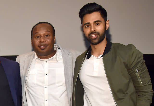 <p>Alberto E. Rodriguez/Getty Images</p> Roy Wood Jr. and Hasan Minhaj