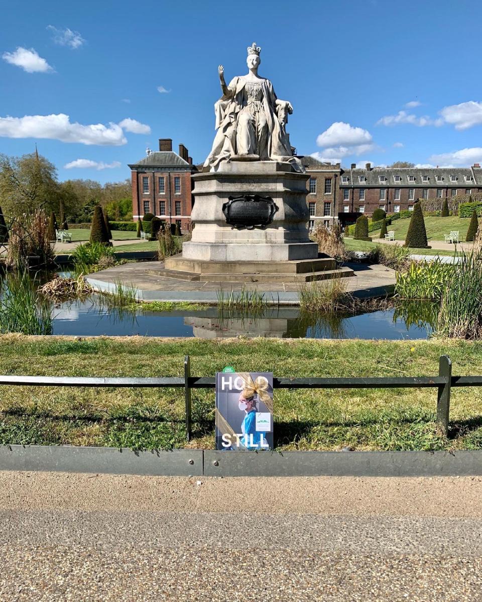 The first Book Fairy copy was placed outside Kate's London home. Some copies have been given to the photographers to leave at places special to them. (Kensington Palace)