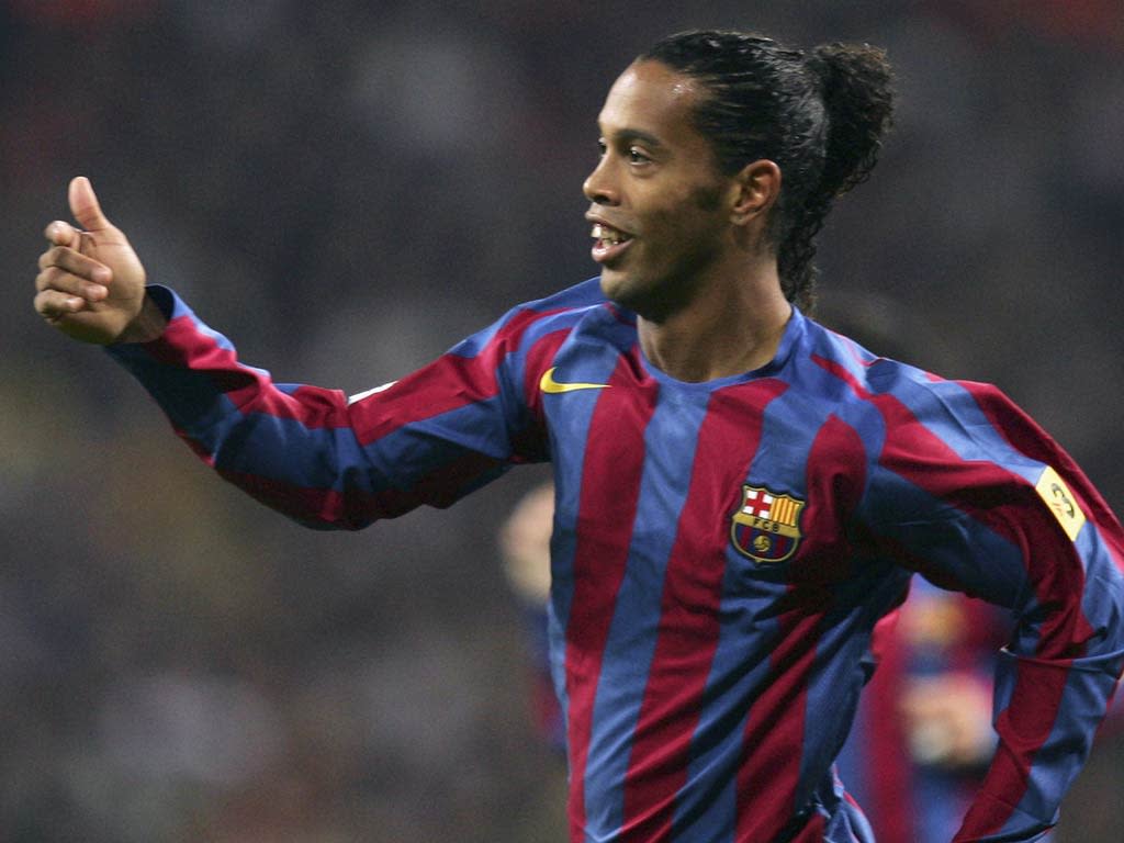 Ronaldinho was linked with United in 2003 but went on to join Barcelona: GETTY IMAGES