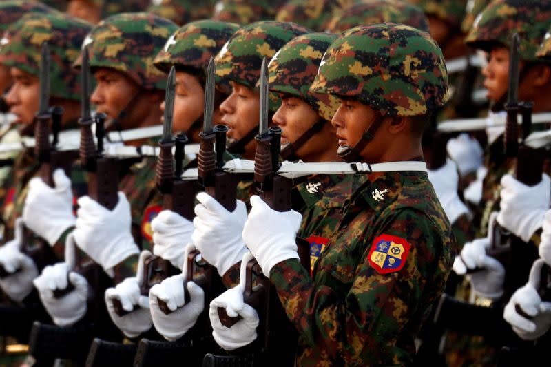 FILE PHOTO: Myanmar's military parade to mark the 72nd Armed Forces Day in the capital Naypyitaw