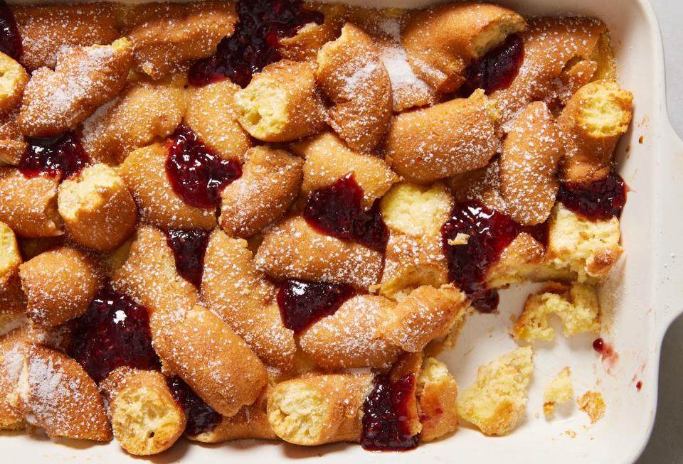 Jelly Donut Breakfast Bake