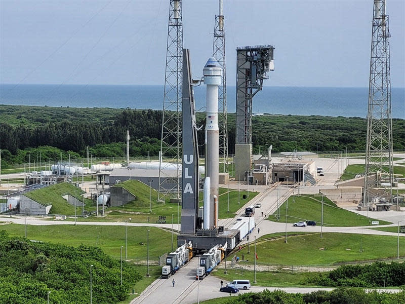 United Launch Alliance hauled an Atlas 5 rocket carrying Boeing's Starliner space station ferry ship off its launch pad and back to a processing facility for work to pin down what caused valve problems in the capsule's propulsion system to triggered a launch scrub last Tuesday. / Credit: Boeing