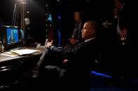 <b>Sept. 5, 2012:</b> "Backstage at the Democratic National Convention, the President watches as former President Bill Clinton delivers his nomination speech, before surprising the crowd with an onstage appearance together after the speech." (Official White House Photo by Pete Souza)