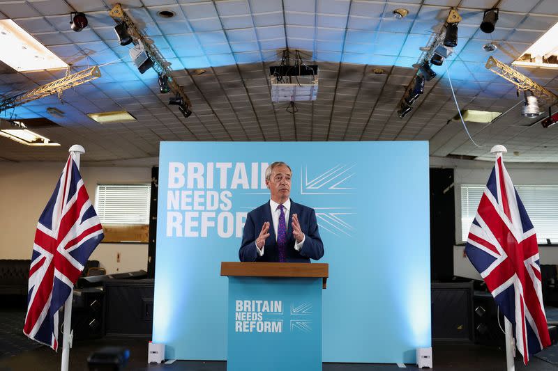 Reform UK Party launches its election manifesto, in Merthyr Tydfil