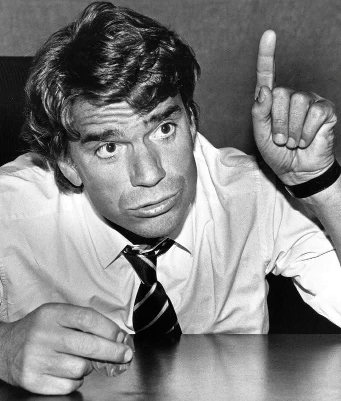 FILE PHOTO: French businessman Bernard Tapie speaks during an interview in Paris