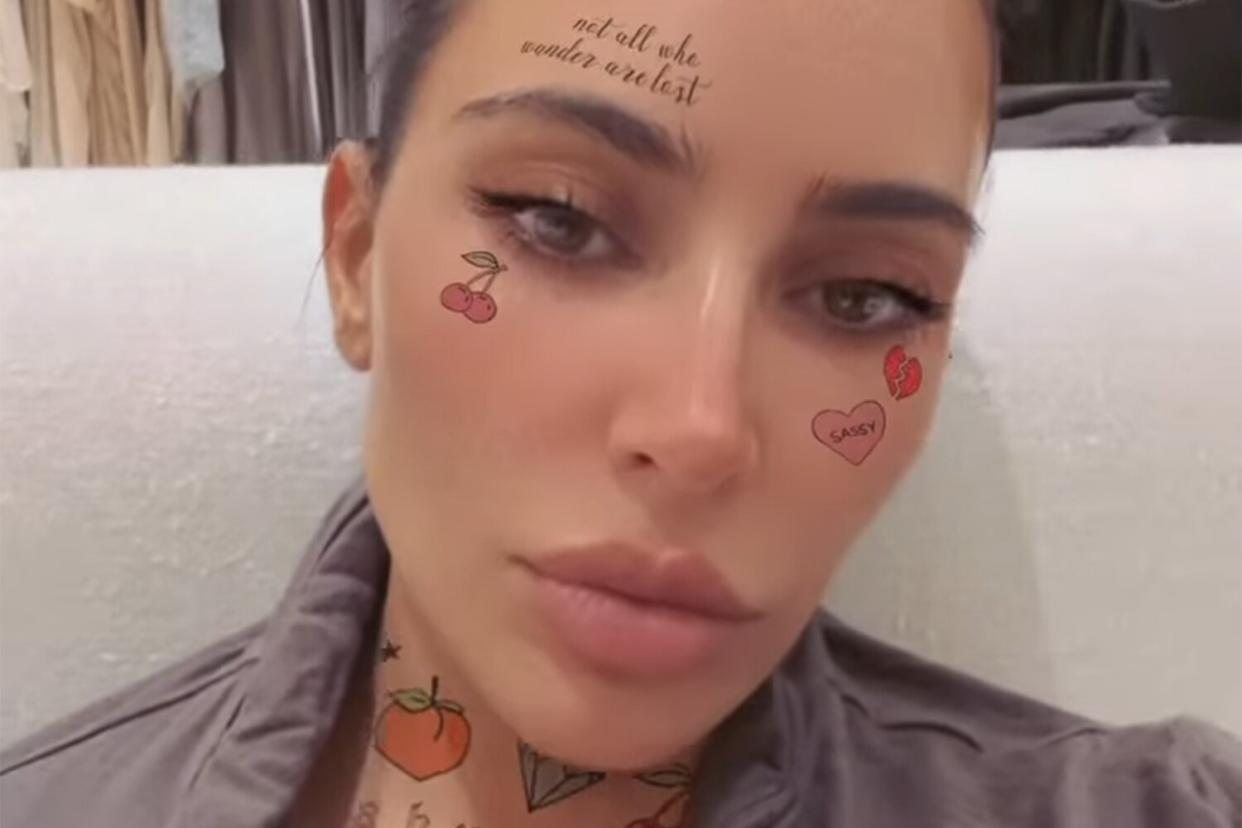 Kim Kardashian Has Fun with Filters in Insta Story