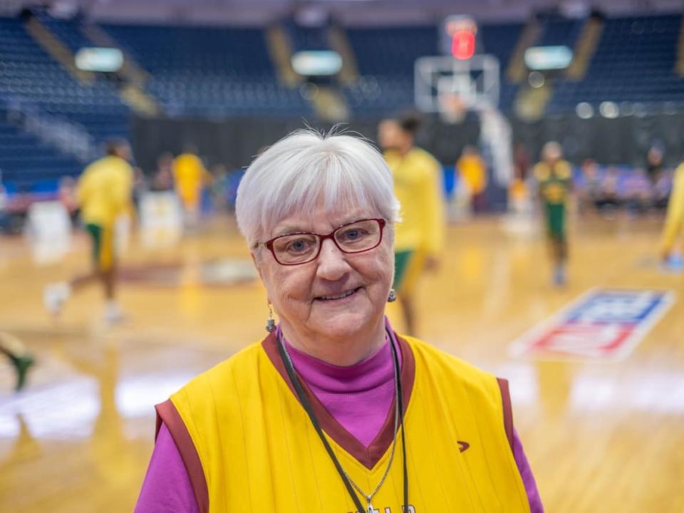 Sister Betty Morrissey is the chaplain of the Newfoundland Rogues, a basketball team based out of St. John's. (Mike Rossiter/CBC - image credit)