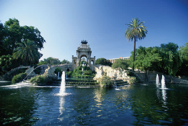 Fountains in a park, Ciutadella, Barcelona, Spain