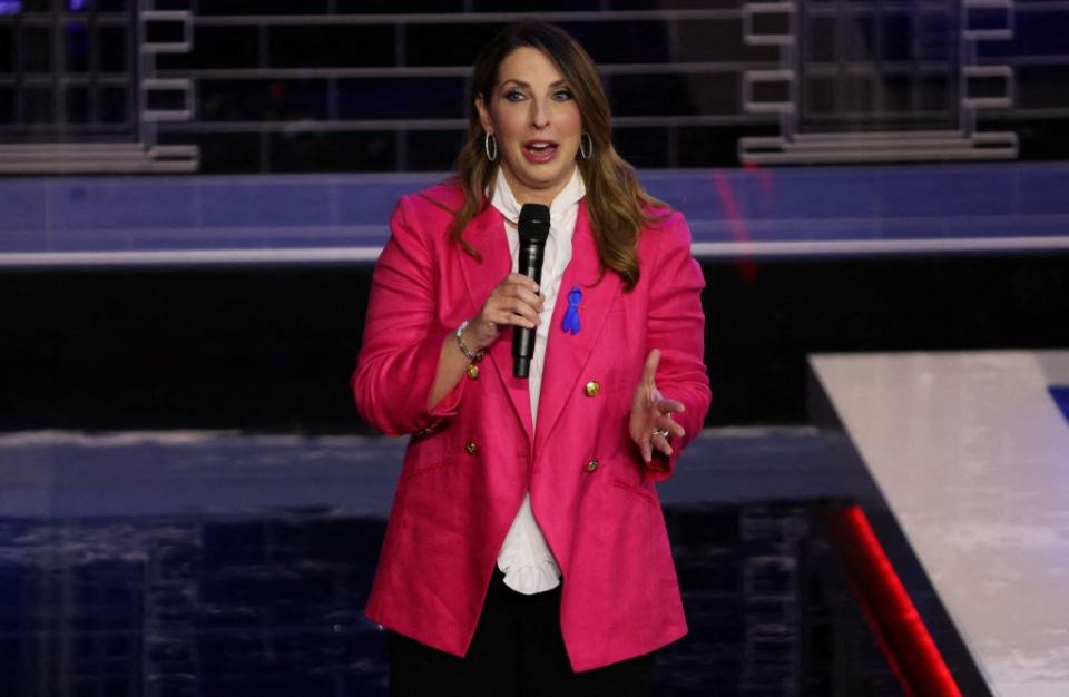 Former RNC Chairwoman Ronna McDaniel is joining NBC News. She’ll make her debut on Sunday. REUTERS