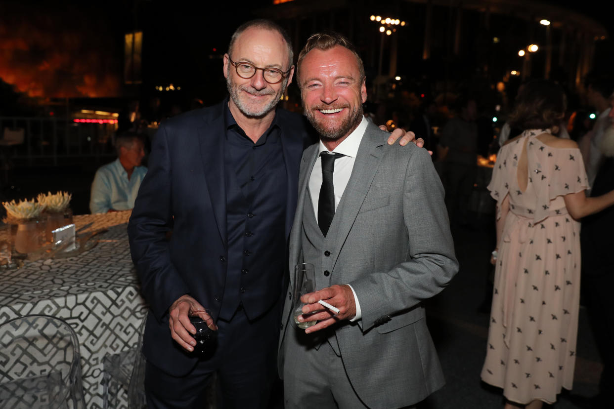 LOS ANGELES, CA - JULY 12: Actors Liam Cunningham (L) and Richard Dormer attend the Premiere of HBO's "Game Of Thrones" Season 7 after party at Walt Disney Concert Hall on July 12, 2017 in Los Angeles, California. (Photo by Neilson Barnard/Getty Images)