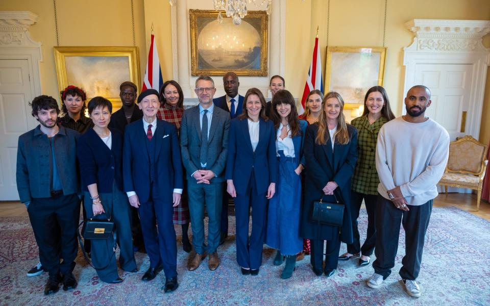 Independent fashion business owners attending the first London Fashion Week event at No10 in two years