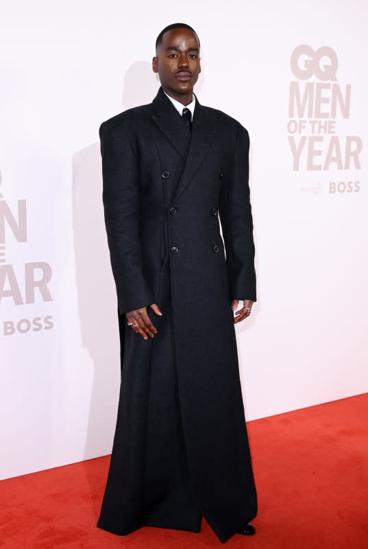 <p>Ncuti Gatwa wearing Louis Gabriel Nouchi at the <em>GQ</em> Men of the Year Awards 2023 in London.</p><p>Photo: Karwai Tang/WireImage</p>