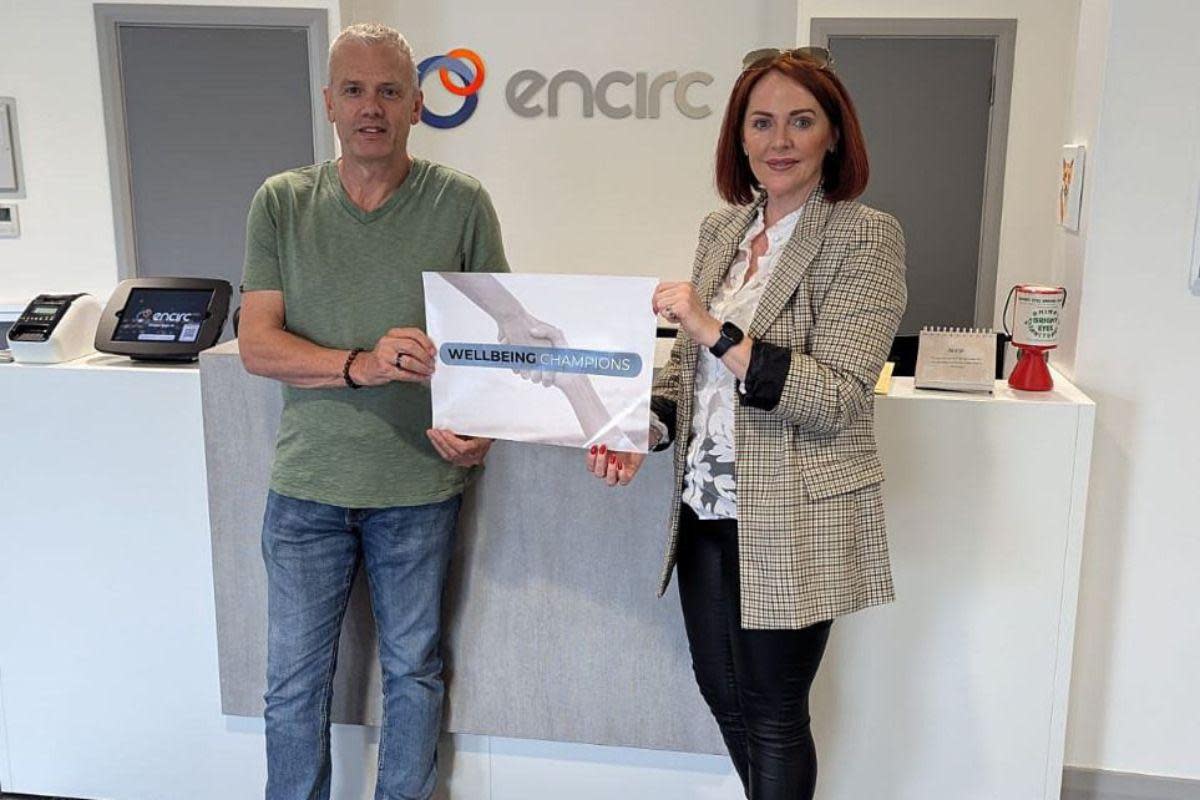 John Thornbury, health and wellbeing partner at Encirc and CEO of dara & co, Ms Naomh McElhatton <i>(Image: Encirc)</i>