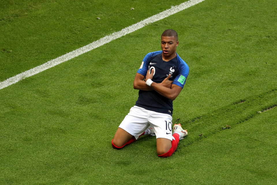 Mbappe was part of the France team that won the 2018 World Cup