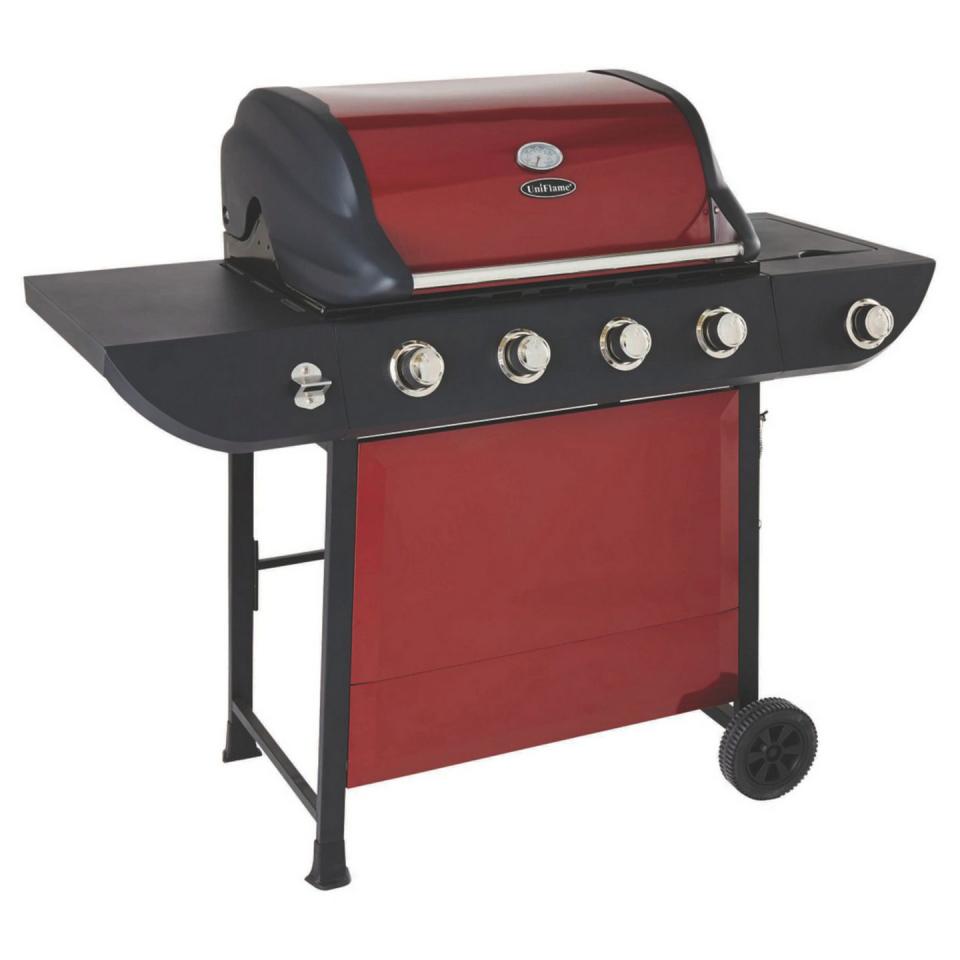 Uniflame 4 Burner And Side Gas Barbecue