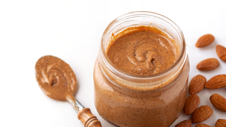 jar of almond butter