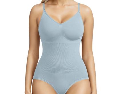 SLIMBELLE Women Shapewear Bodysuit with Built-in Bra Smooth Tummy