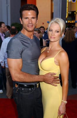 Lorenzo Lamas and Barbara Moore at the L.A. premiere of Universal Pictures' Van Helsing