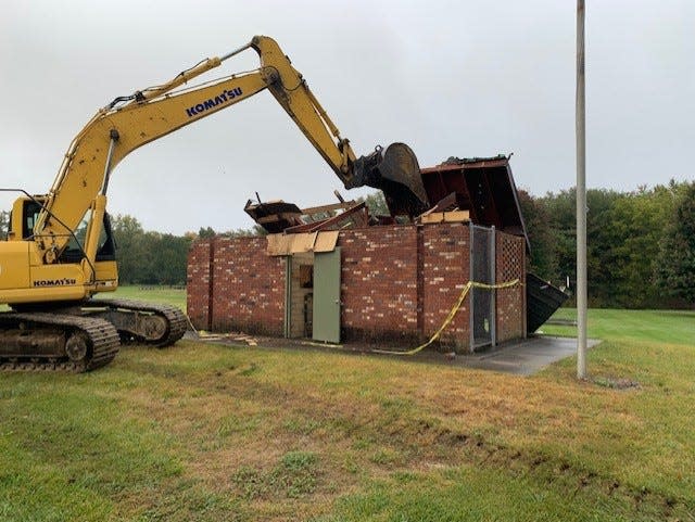 A restroom building at Summerdale Park in Perry Township was demolished last fall. Trustees plan to install prefabricated restroom buildings at Summerdale and Regis Perry Memorial Park this year.