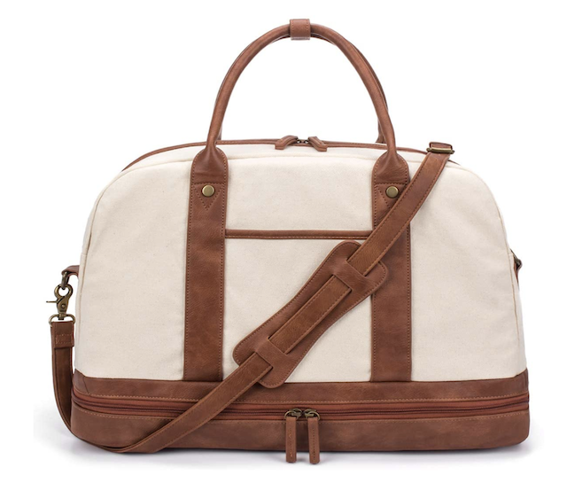 Flatiron Leather Duffel Bag With Shoe Compartment, Weekender