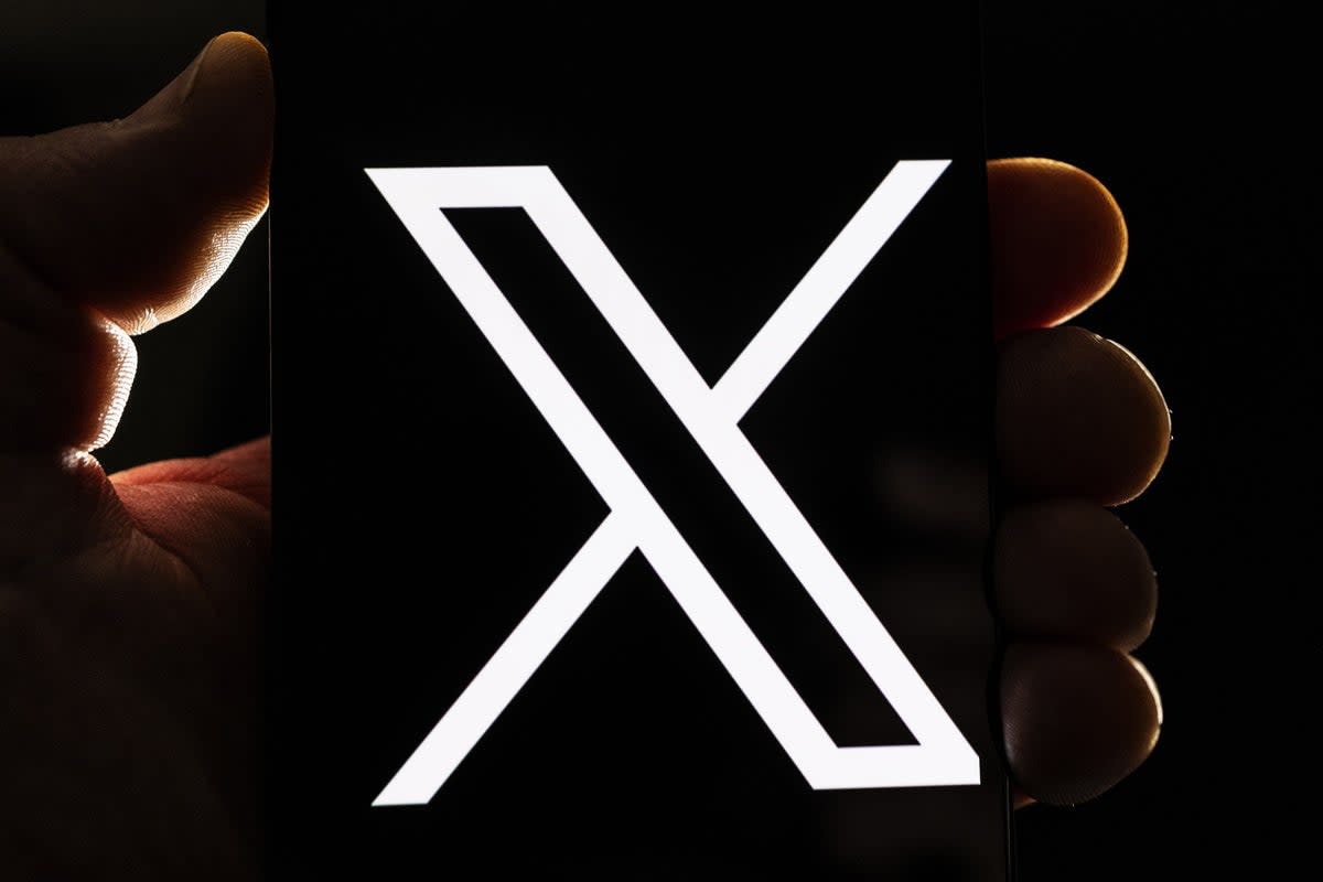 The X logo on a smartphone on 24 July, 2023 in London, England (Getty Images)