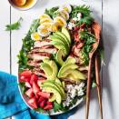 <p>Try this satisfying salad recipe for an updated version of the classic Cobb. Kale, feta and strawberries give this chicken salad a colorful upgrade. <a href="https://www.eatingwell.com/recipe/270517/cobb-salad-with-herb-rubbed-chicken/" rel="nofollow noopener" target="_blank" data-ylk="slk:View Recipe;elm:context_link;itc:0;sec:content-canvas" class="link ">View Recipe</a></p>