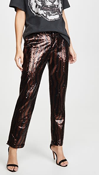 Sequin Chino Pants