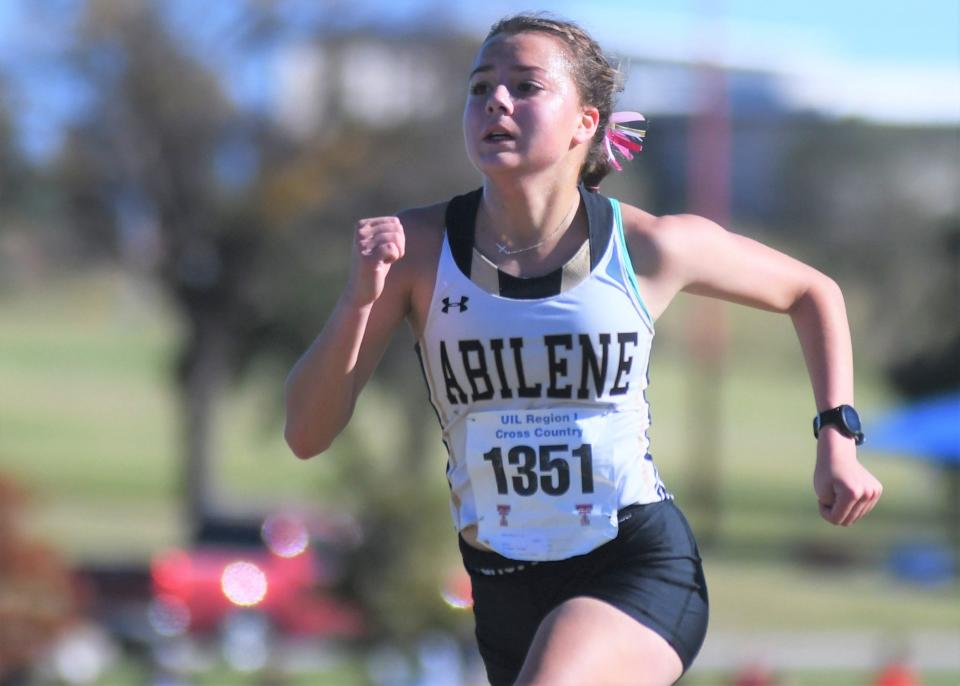 Abilene High's Mason Murray competes in the Region I-5A cross country meet Tuesday at Mae Simmons Park in Lubbock.